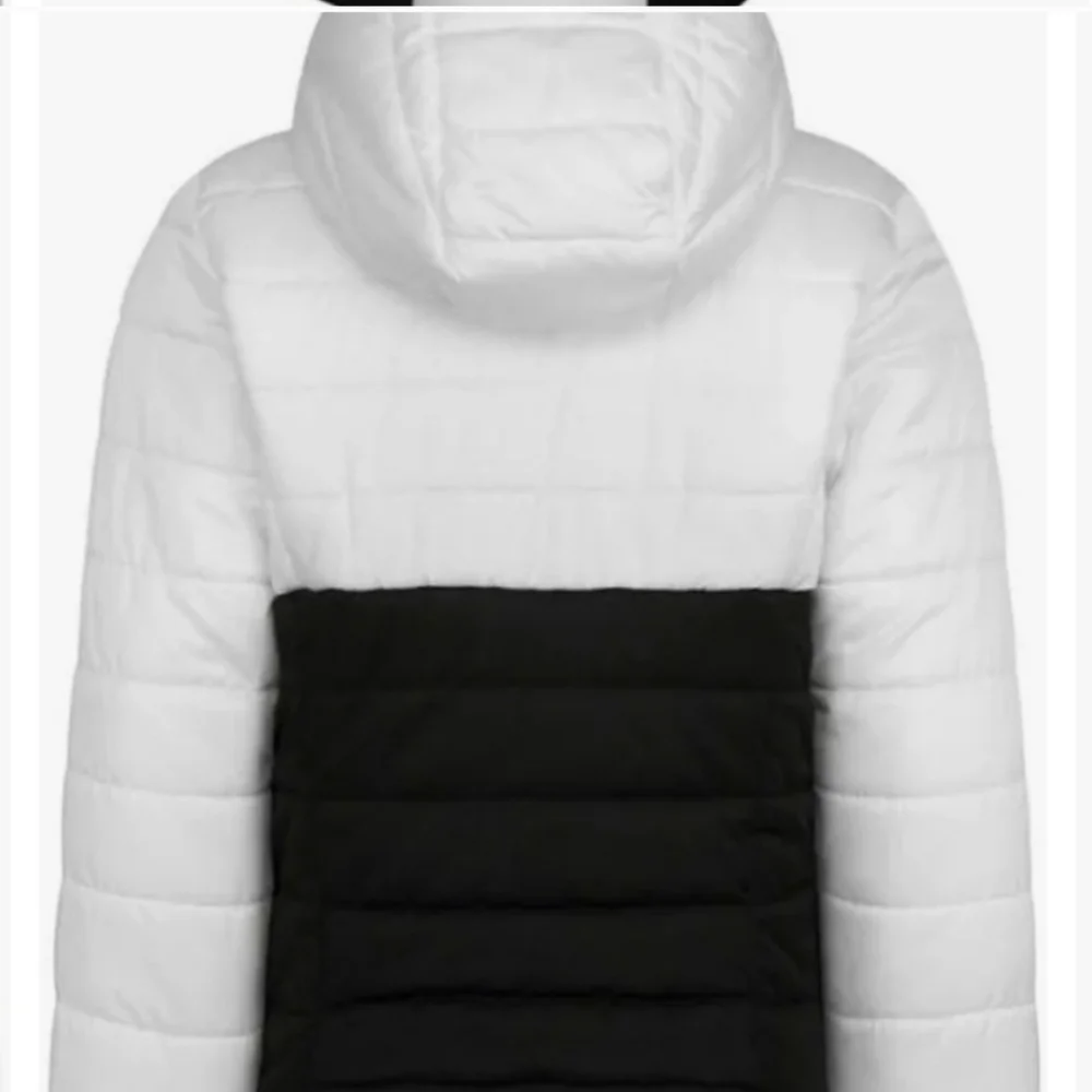 HURLEY girls faux fur zipper hooded puffer jacket white black pink Barbie style